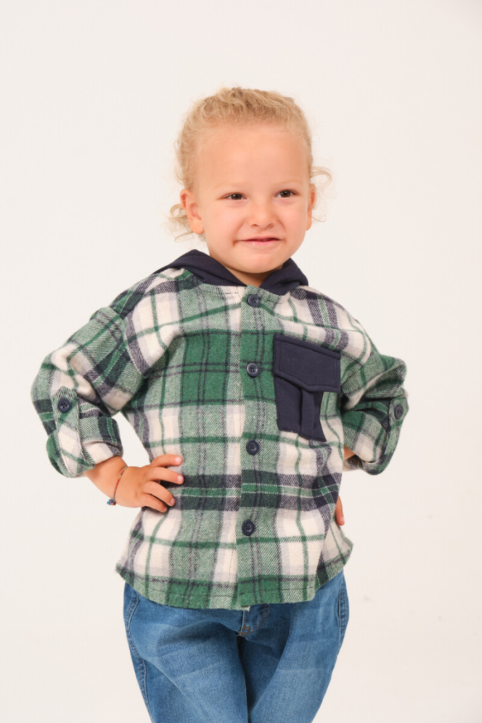 Wholesale Boys' Flannel Shirt with Hood 1-12Y - Producer: Zeyland - Wholesale Kids & Baby Clothes From Turkey - TheBS Kids