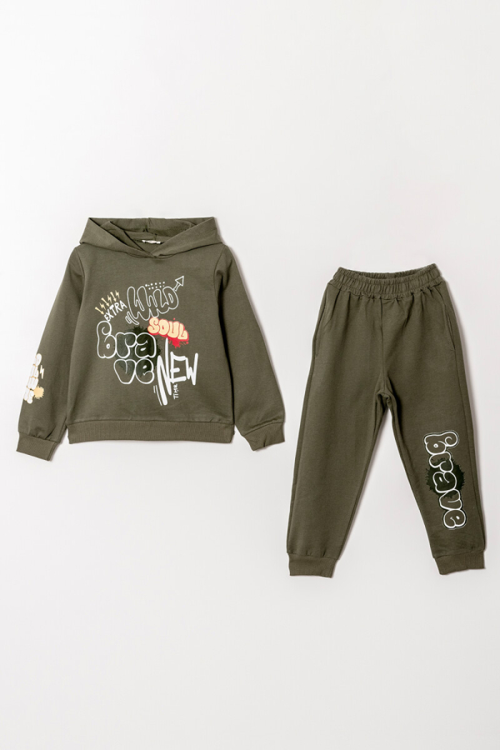 Wholesale Boys' Printed Hoodie Sweatshirt and Pants 6-9Y - Producer: Tuffy - Wholesale Kids & Baby Clothes From Turkey - TheBS Kids