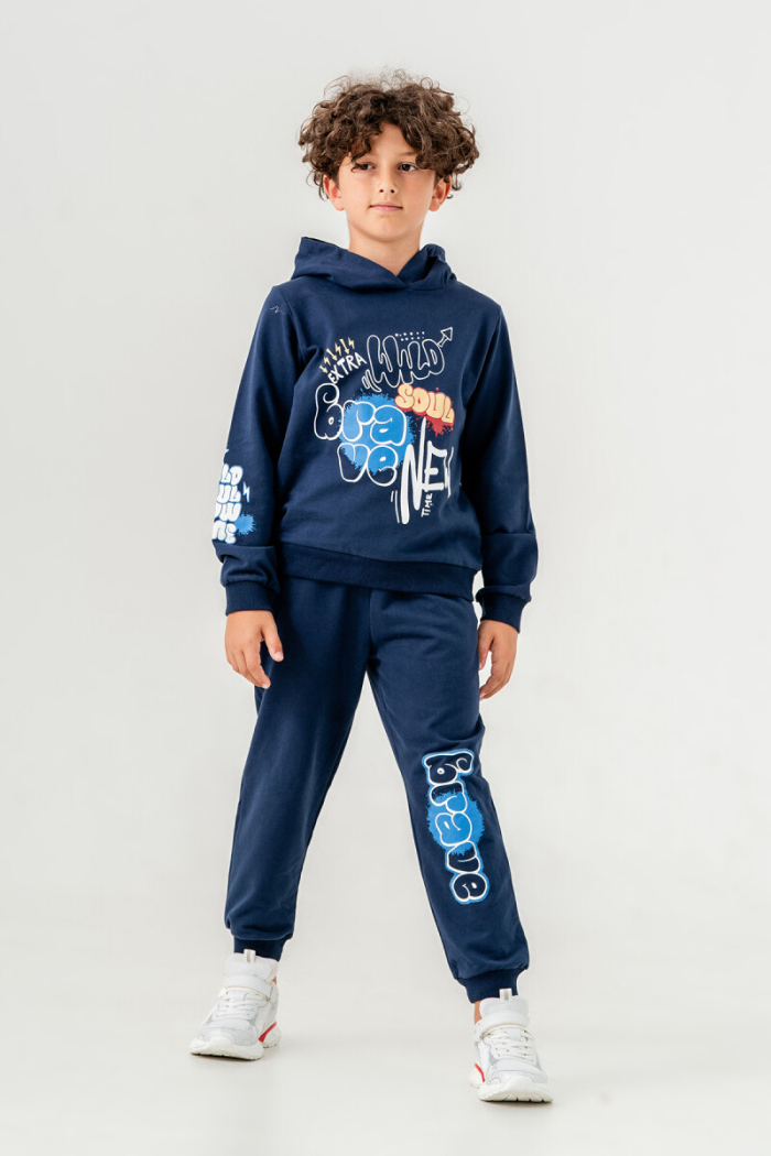 Wholesale Boys' Printed Hoodie Sweatshirt and Pants 6-9Y - Producer: Tuffy - Wholesale Kids & Baby Clothes From Turkey - TheBS Kids