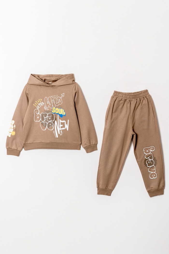Wholesale Boys' Printed Hoodie Sweatshirt and Pants 6-9Y - Producer: Tuffy - Wholesale Kids & Baby Clothes From Turkey - TheBS Kids