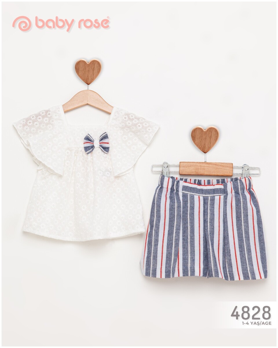 Wholesale Girls 2-Piece Blouse and Shorts Set 1-4Y - Producer: BabyRose - Wholesale Kids & Baby Clothes From Turkey - TheBS Kids