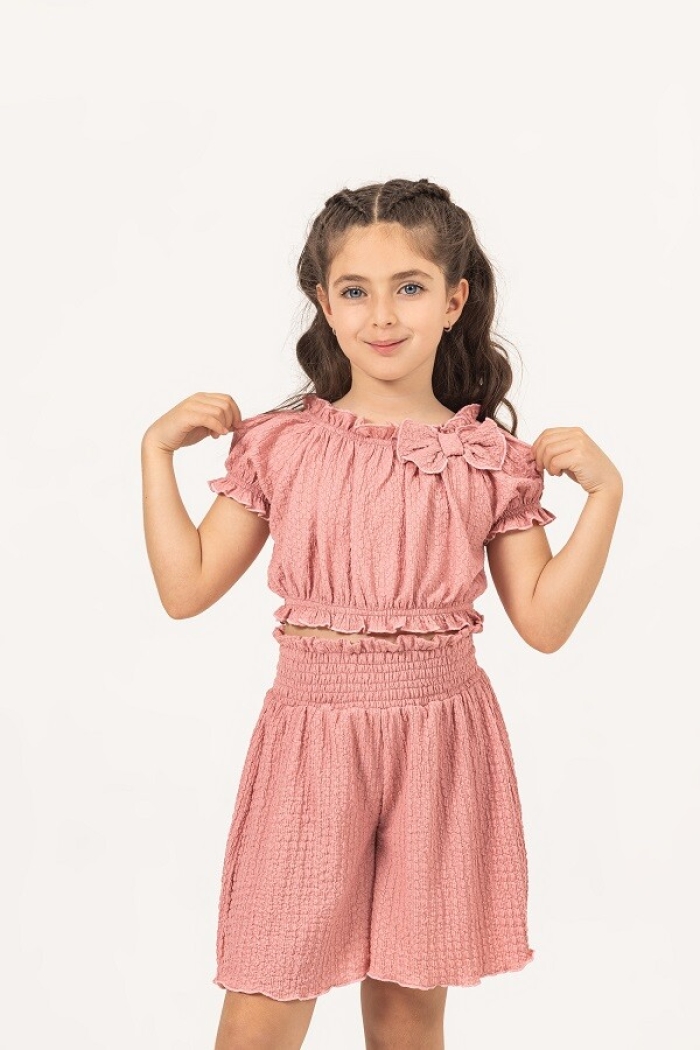 Wholesale Girl's 2-Piece Blouse and Shorts Set 7-10Y - Producer: Büşra Bebe - Wholesale Kids & Baby Clothes From Turkey - TheBS Kids