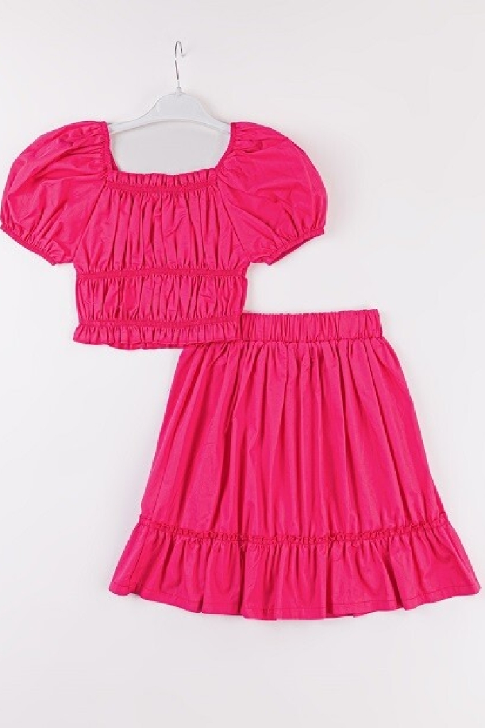 Wholesale Girls 2-Piece Blouse and Skirt Set 7-10Y - Producer: Büşra Bebe - Wholesale Kids & Baby Clothes From Turkey - TheBS Kids