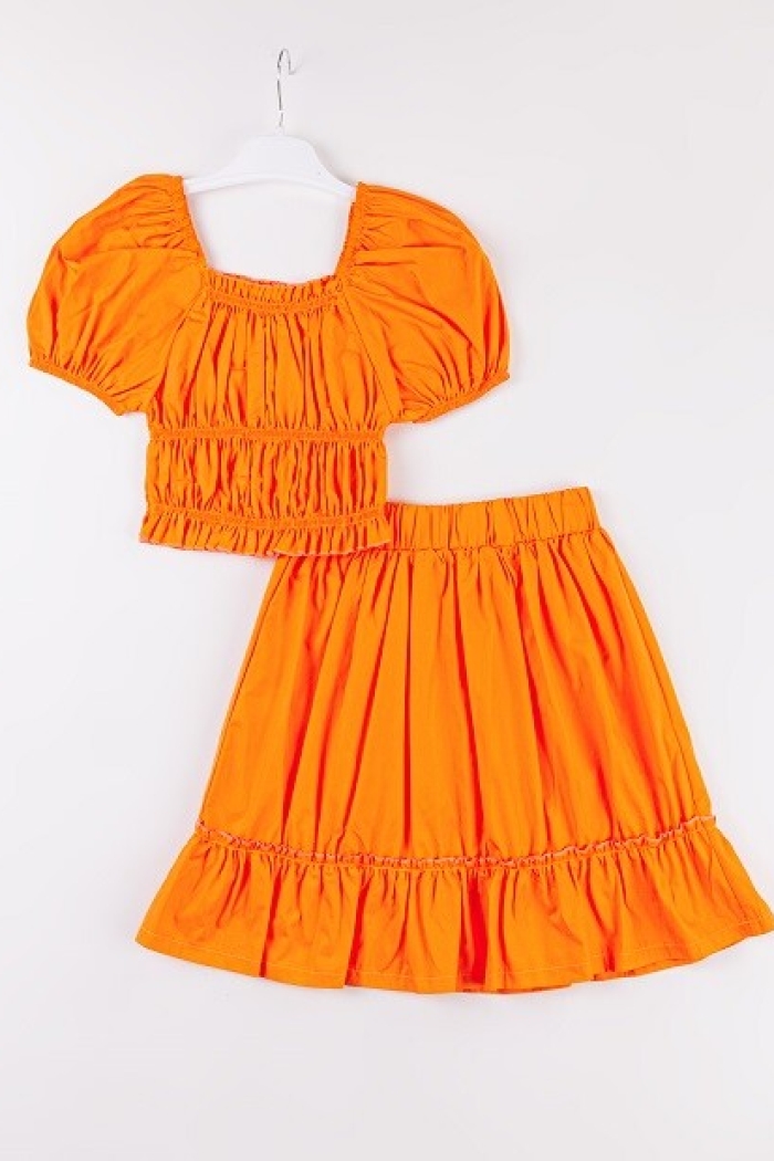 Wholesale Girls 2-Piece Blouse and Skirt Set 7-10Y - Producer: Büşra Bebe - Wholesale Kids & Baby Clothes From Turkey - TheBS Kids