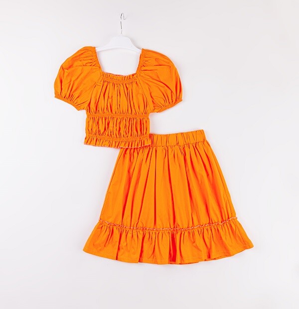 Wholesale Girls 2-Piece Blouse and Skirt Set 7-10Y - Producer: Büşra Bebe - Wholesale Kids & Baby Clothes From Turkey - TheBS Kids