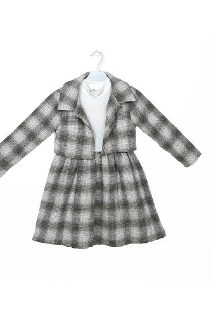 Wholesale Girls 2-Piece Dress and Jacket Set 3-6Y - Producer: Büşra Bebe - Wholesale Kids & Baby Clothes From Turkey - TheBS Kids