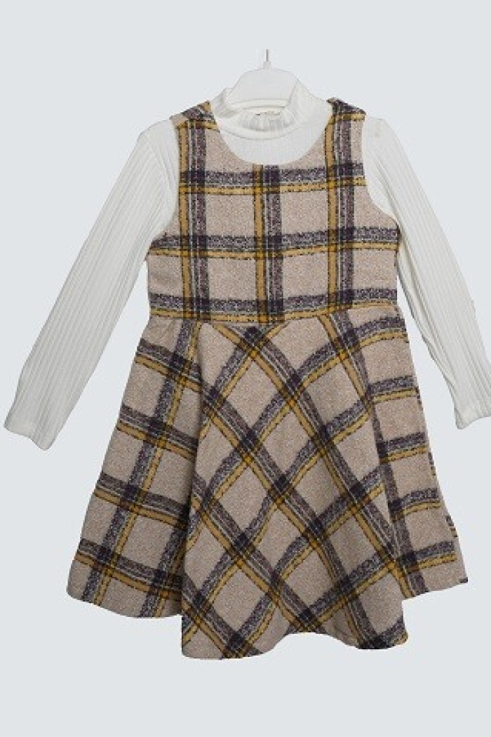 Wholesale Girls 2-Piece Dress with Body T-shirt 3-6Y - Producer: Büşra Bebe - Wholesale Kids & Baby Clothes From Turkey - TheBS Kids