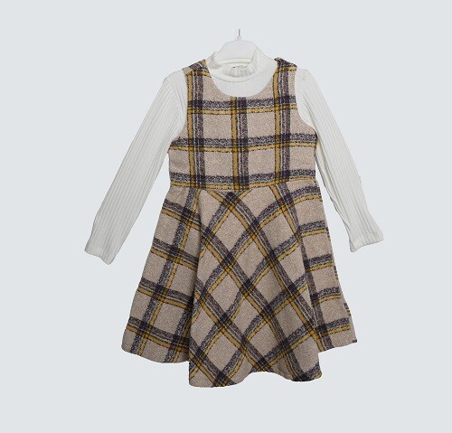 Wholesale Girls 2-Piece Dress with Body T-shirt 3-6Y - Producer: Büşra Bebe - Wholesale Kids & Baby Clothes From Turkey - TheBS Kids
