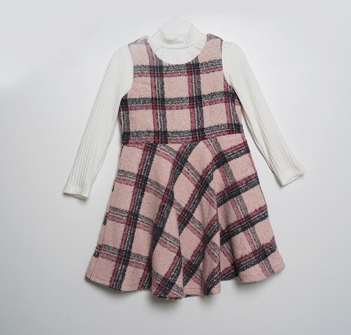 Wholesale Girls 2-Piece Dress with Body T-shirt 3-6Y - Producer: Büşra Bebe - Wholesale Kids & Baby Clothes From Turkey - TheBS Kids