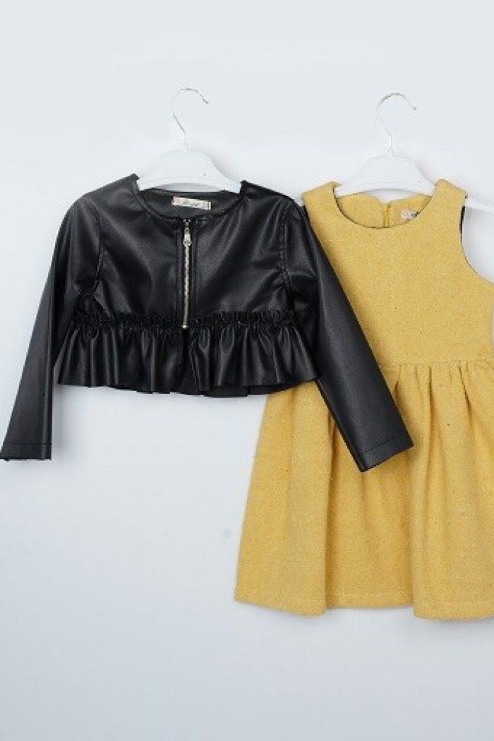 Wholesale Girls 2-Piece Jacket and Dress Set 3-6Y - Producer: Büşra Bebe - Wholesale Kids & Baby Clothes From Turkey - TheBS Kids