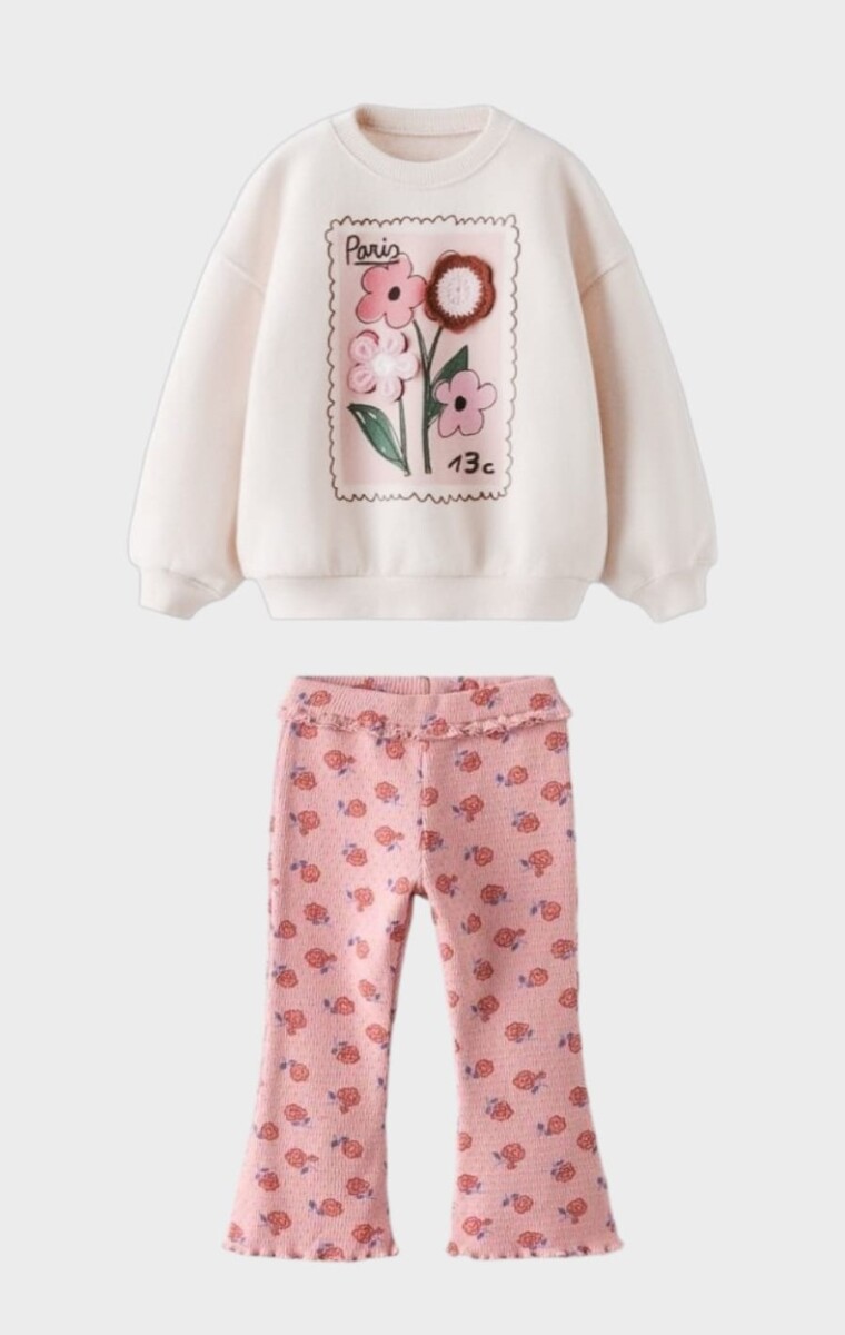 Wholesale Girls 2-Piece Printed Sweat and Pants Set 2-10Y - Producer: KidsRoom - Wholesale Kids & Baby Clothes From Turkey - TheBS Kids