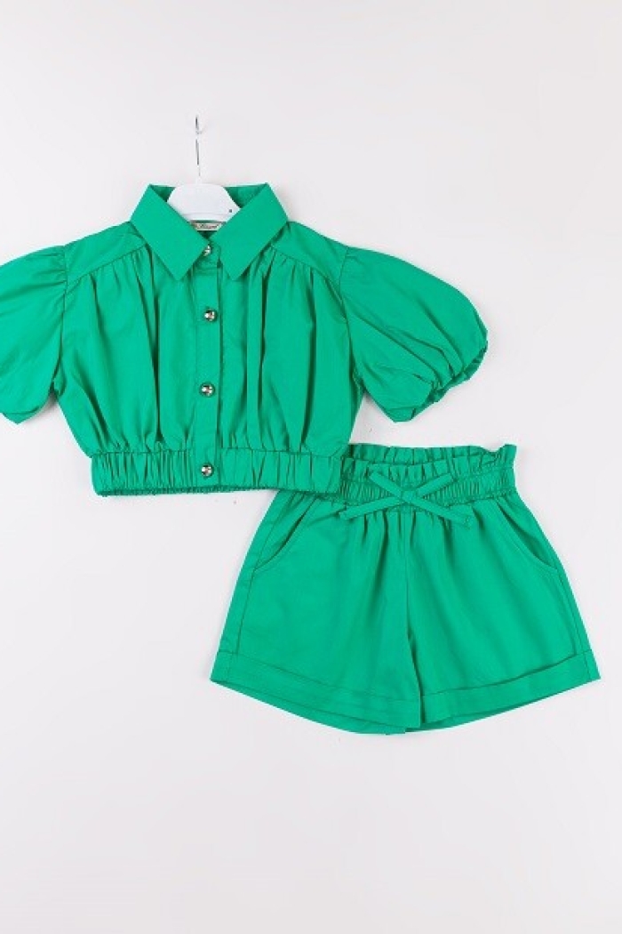 Wholesale Girls 2-Piece Shirt and Shorts Set 7-10Y - Producer: Büşra Bebe - Wholesale Kids & Baby Clothes From Turkey - TheBS Kids