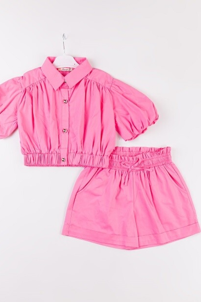 Wholesale Girls 2-Piece Shirt and Shorts Set 7-10Y - Producer: Büşra Bebe - Wholesale Kids & Baby Clothes From Turkey - TheBS Kids