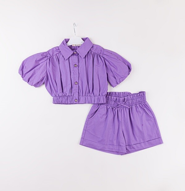 Wholesale Girls 2-Piece Shirt and Shorts Set 7-10Y - Producer: Büşra Bebe - Wholesale Kids & Baby Clothes From Turkey - TheBS Kids
