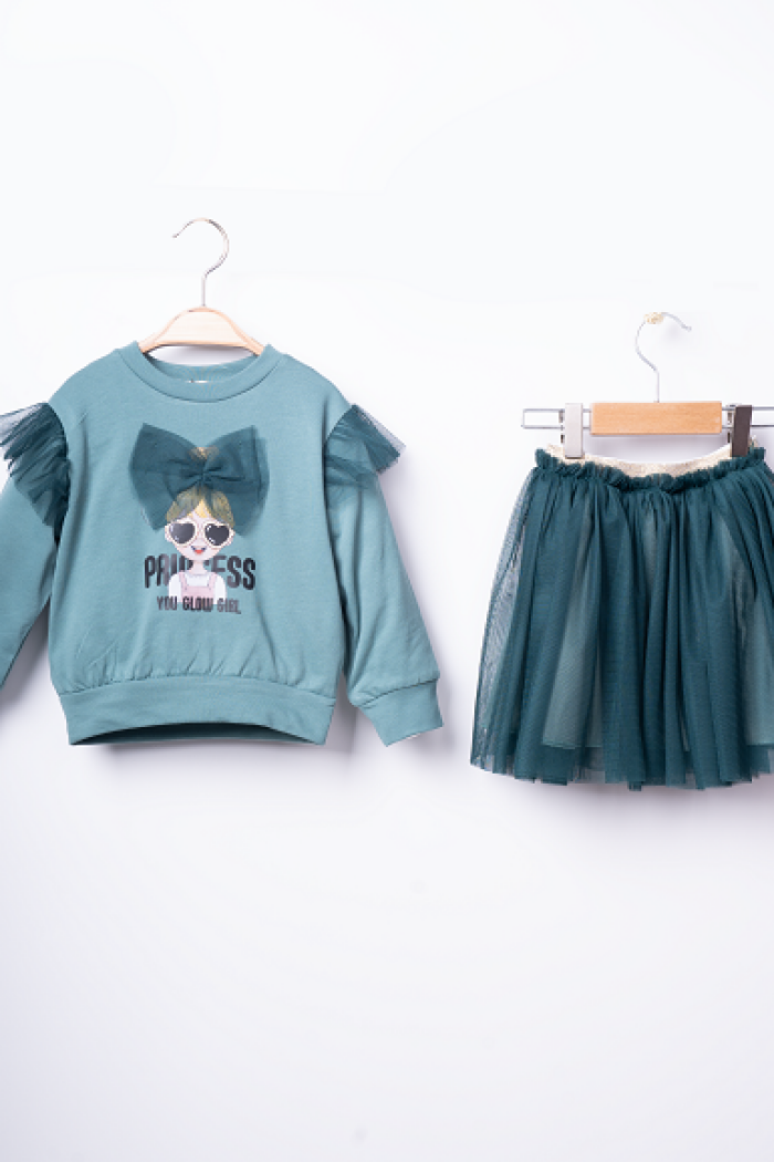 Wholesale Girls 2-Piece Sweatshirt and Skirt Set 3-6Y - Producer: Büşra Bebe - Wholesale Kids & Baby Clothes From Turkey - TheBS Kids