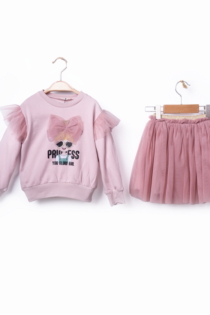 Wholesale Girls 2-Piece Sweatshirt and Skirt Set 3-6Y - Producer: Büşra Bebe - Wholesale Kids & Baby Clothes From Turkey - TheBS Kids
