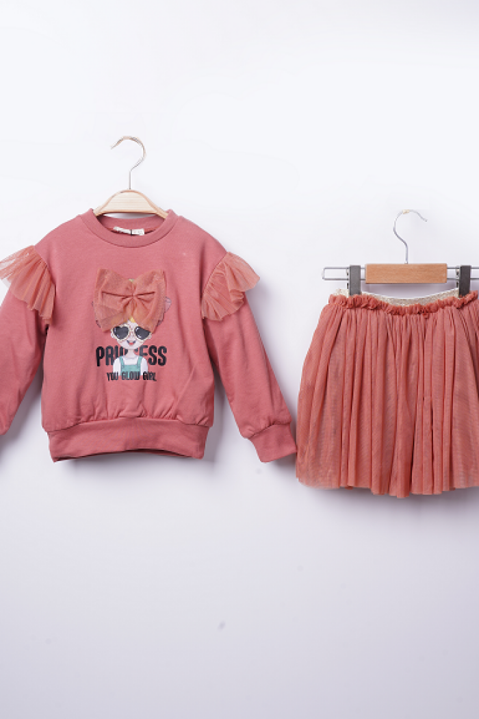 Wholesale Girls 2-Piece Sweatshirt and Skirt Set 3-6Y - Producer: Büşra Bebe - Wholesale Kids & Baby Clothes From Turkey - TheBS Kids