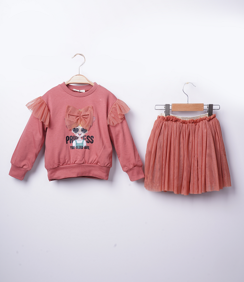 Wholesale Girls 2-Piece Sweatshirt and Skirt Set 3-6Y - Producer: Büşra Bebe - Wholesale Kids & Baby Clothes From Turkey - TheBS Kids