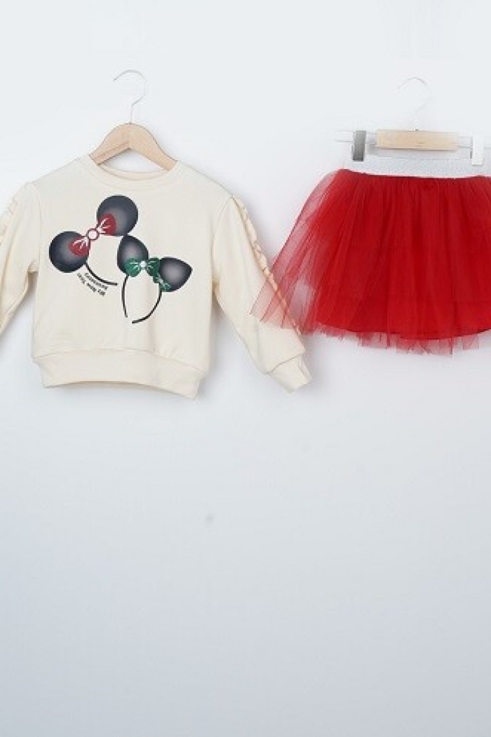 Wholesale Girls 2-Piece Sweatshirt and Tulle Skirt Set 3-6Y - Producer: Büşra Bebe - Wholesale Kids & Baby Clothes From Turkey - TheBS Kids