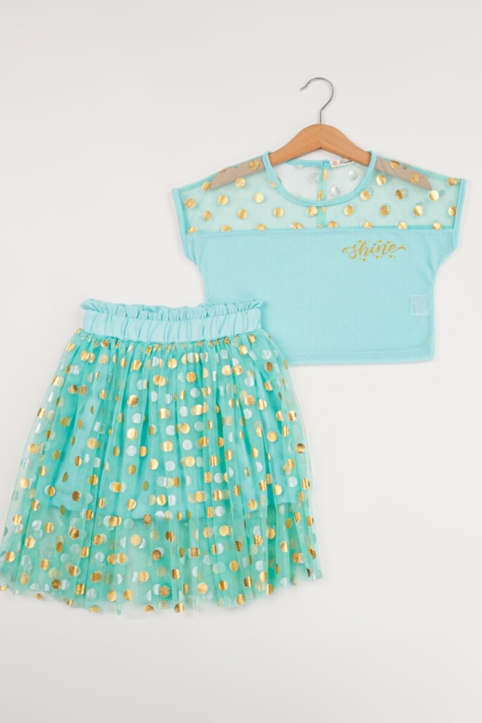 Wholesale Girls 2-Piece T-Shirt and Skirt Set 7-10Y - Producer: Büşra Bebe - Wholesale Kids & Baby Clothes From Turkey - TheBS Kids