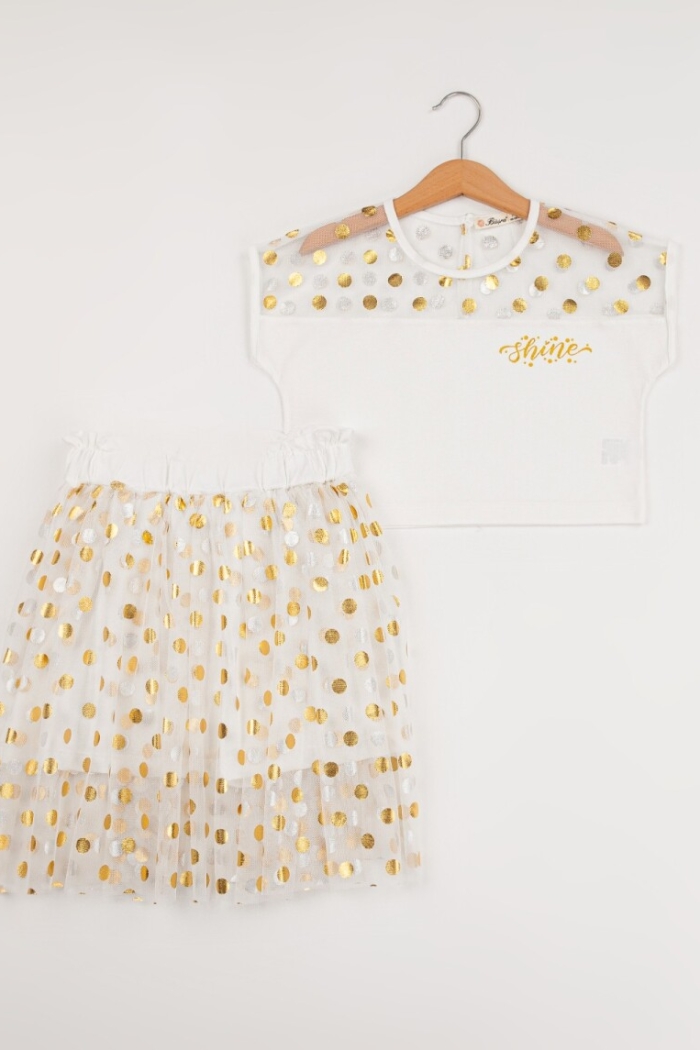 Wholesale Girls 2-Piece T-Shirt and Skirt Set 7-10Y - Producer: Büşra Bebe - Wholesale Kids & Baby Clothes From Turkey - TheBS Kids