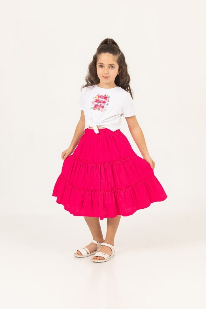 Wholesale Girls 2-Piece T-Shirt and Skirt Set 7-10Y - Producer: Büşra Bebe - Wholesale Kids & Baby Clothes From Turkey - TheBS Kids