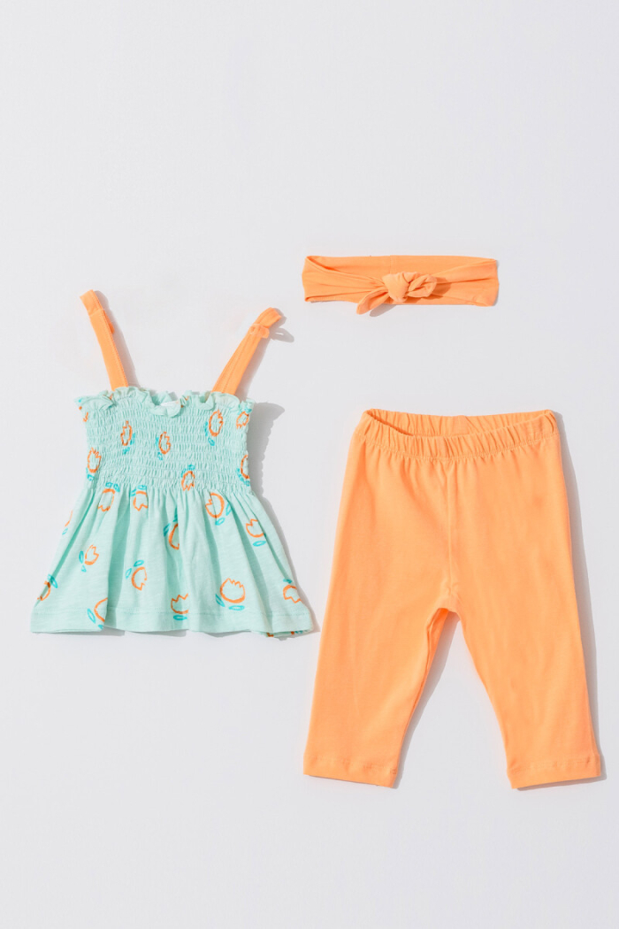 Wholesale Girls 2-Pieces Headband Blouse and Leggins Set 2-5Y - Producer: Tuffy - Wholesale Kids & Baby Clothes From Turkey - TheBS Kids