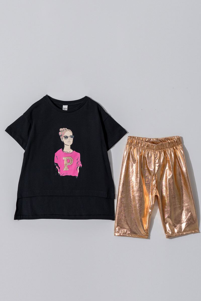 Wholesale Girls 2-Pieces T-shirt and Tight Set 6-9Y - Producer: Tuffy - Wholesale Kids & Baby Clothes From Turkey - TheBS Kids