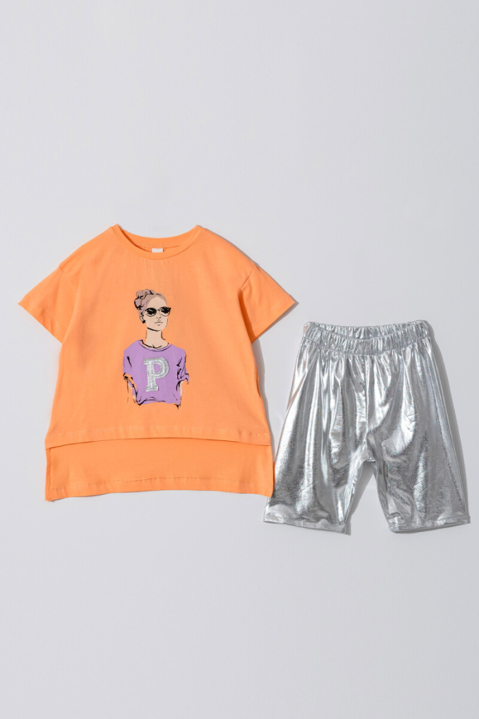 Wholesale Girls 2-Pieces T-shirt and Tight Set 6-9Y - Producer: Tuffy - Wholesale Kids & Baby Clothes From Turkey - TheBS Kids