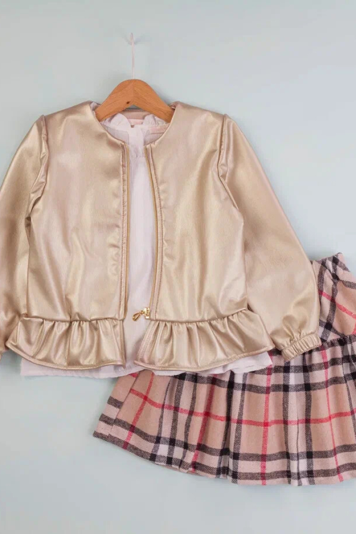Wholesale Girls' 3-Piece Jacket, Skirt, and Bodysuit Set 5-8Y - Producer: BabyRose - Wholesale Kids & Baby Clothes From Turkey - TheBS Kids