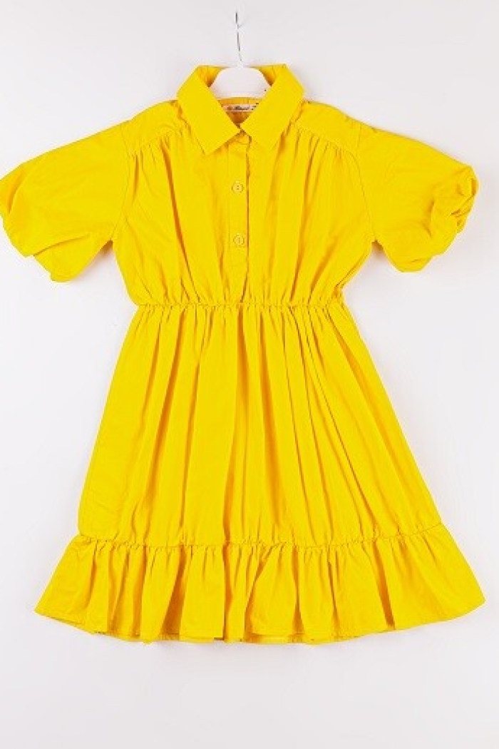 Wholesale Girls Balloon Sleeve Dress 7-10Y - Producer: Büşra Bebe - Wholesale Kids & Baby Clothes From Turkey - TheBS Kids