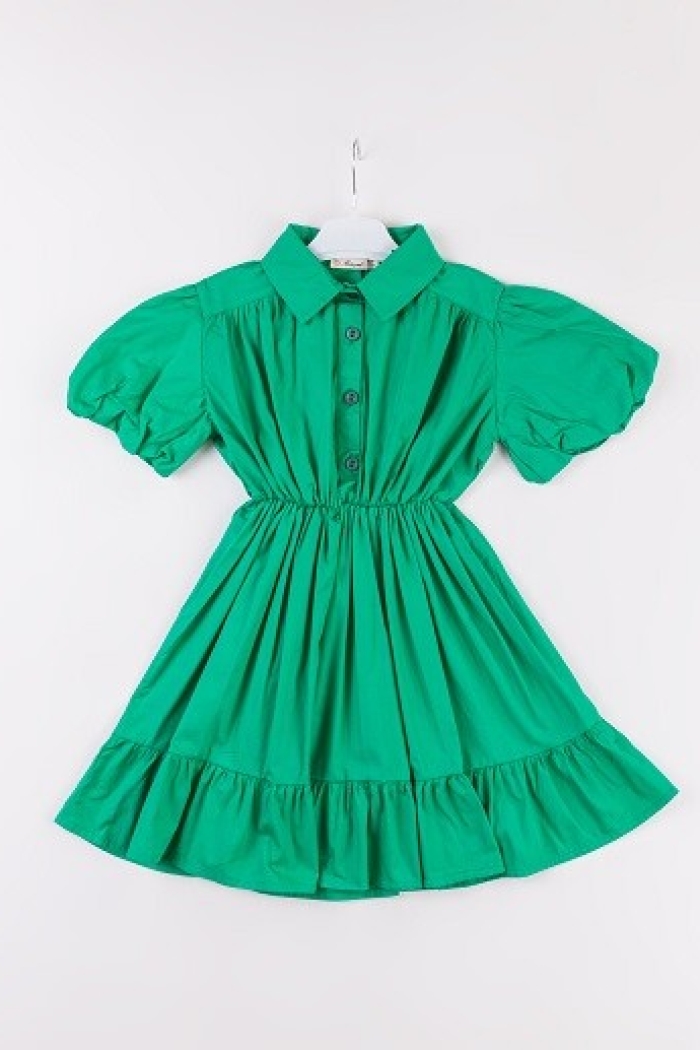 Wholesale Girls Balloon Sleeve Dress 7-10Y - Producer: Büşra Bebe - Wholesale Kids & Baby Clothes From Turkey - TheBS Kids