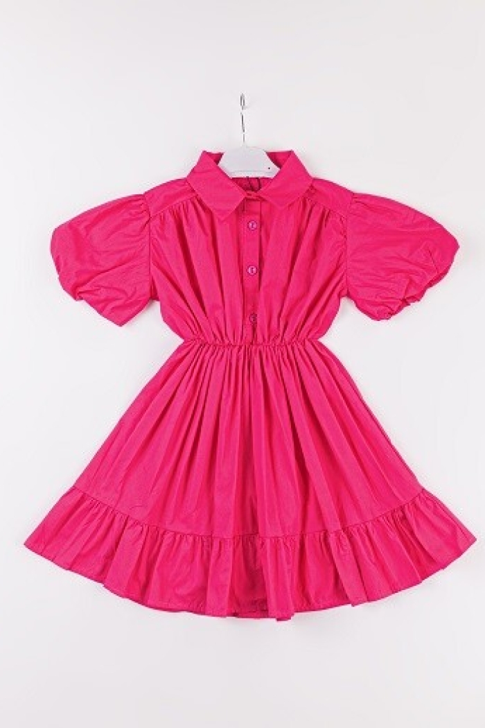 Wholesale Girls Balloon Sleeve Dress 7-10Y - Producer: Büşra Bebe - Wholesale Kids & Baby Clothes From Turkey - TheBS Kids