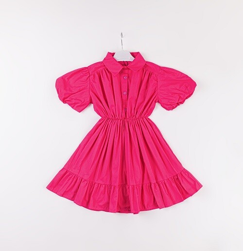 Wholesale Girls Balloon Sleeve Dress 7-10Y - Producer: Büşra Bebe - Wholesale Kids & Baby Clothes From Turkey - TheBS Kids