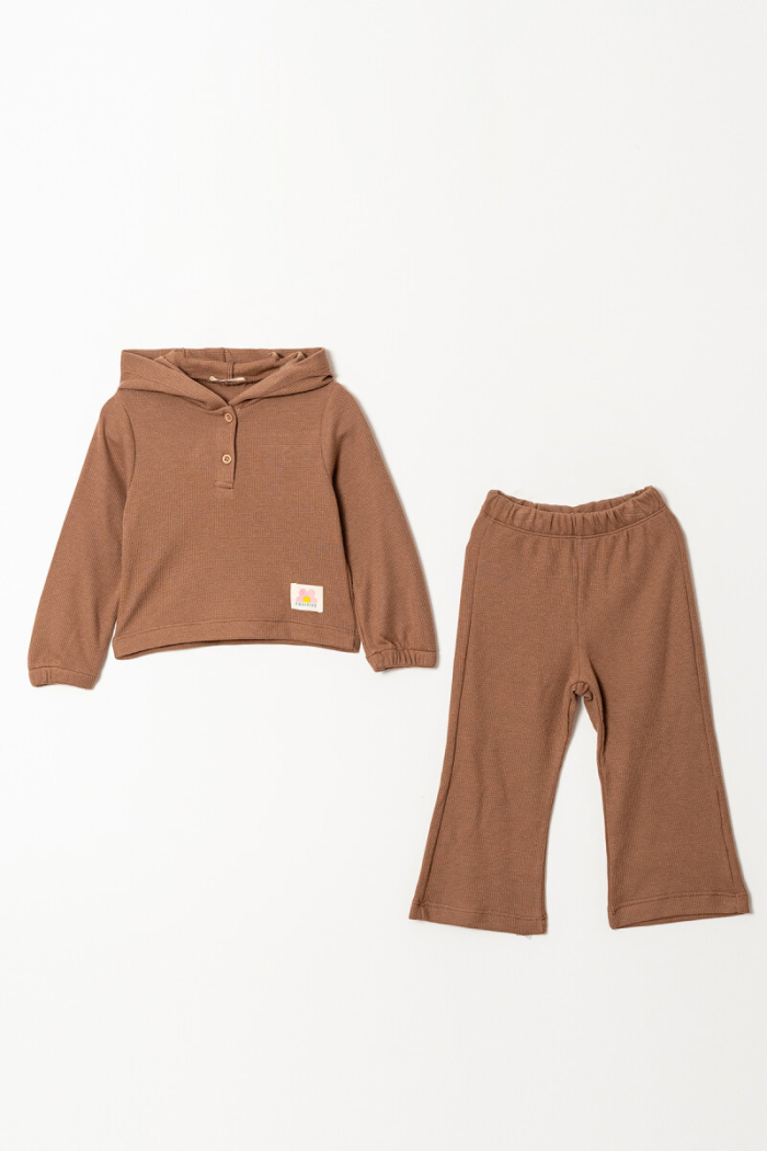 Wholesale Girl's Camisole Hooded Button Detailed Tracksuit Set 2-5Y - Producer: Tuffy - Wholesale Kids & Baby Clothes From Turkey - TheBS Kids