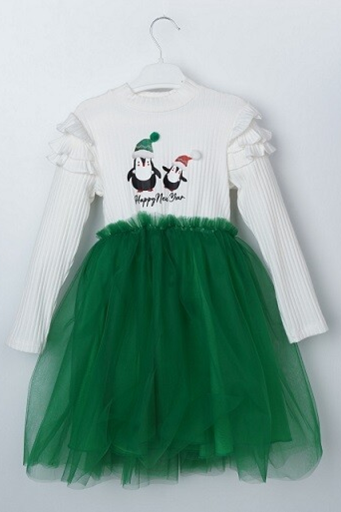 Wholesale Girls Christmas Tulle Dress 3-6Y - Producer: Büşra Bebe - Wholesale Kids & Baby Clothes From Turkey - TheBS Kids