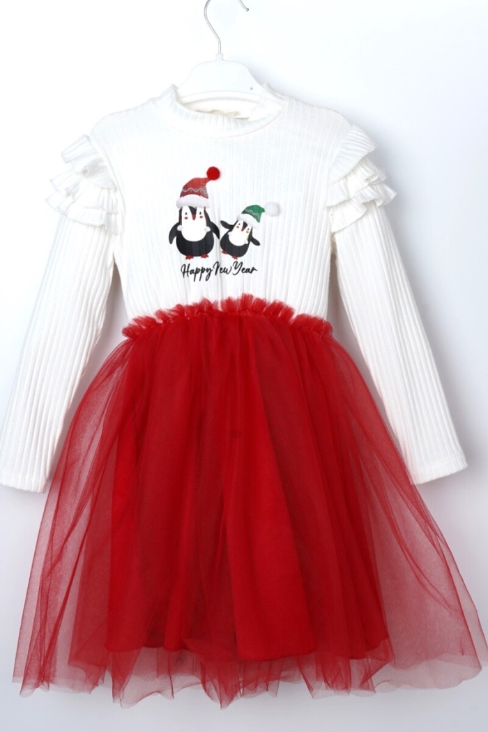 Wholesale Girls Christmas Tulle Dress 3-6Y - Producer: Büşra Bebe - Wholesale Kids & Baby Clothes From Turkey - TheBS Kids