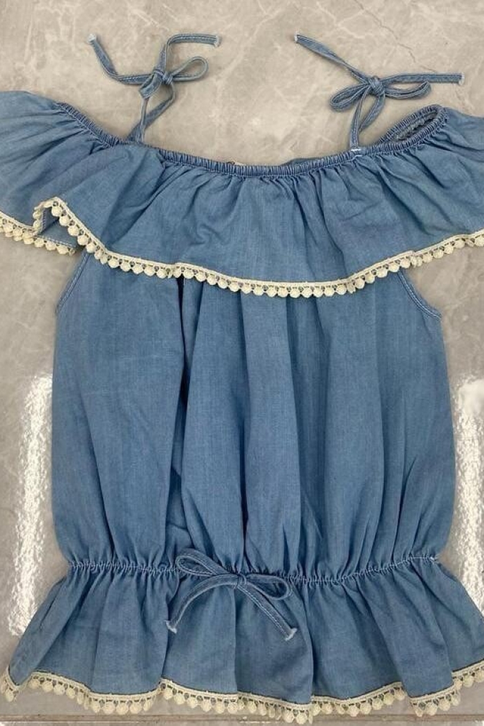 Wholesale Girls Denim Blouse 8-11Y - Producer: Büşra Bebe - Wholesale Kids & Baby Clothes From Turkey - TheBS Kids