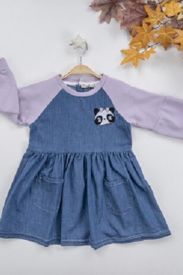 Wholesale Girls Denim Dress with Panda 3-6Y Busra Bebe - Producer: Büşra Bebe - Wholesale Kids & Baby Clothes From Turkey - TheBS Kids