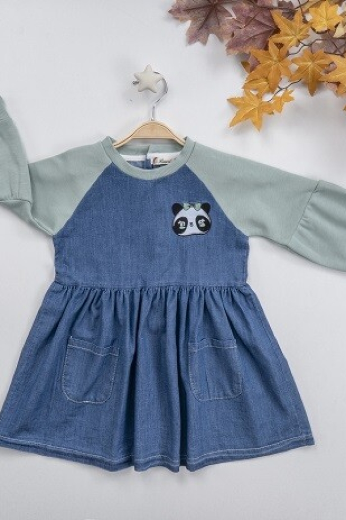 Wholesale Girls Denim Dress with Panda 3-6Y Busra Bebe - Producer: Büşra Bebe - Wholesale Kids & Baby Clothes From Turkey - TheBS Kids