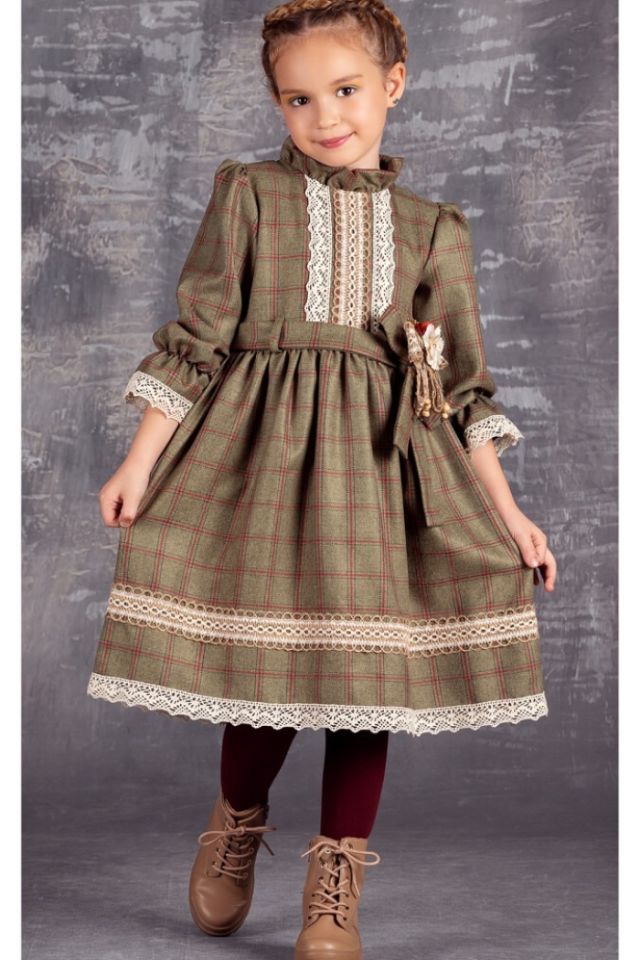 Wholesale Girls Dress with Belt 6-12Y - Producer: Tivido - Wholesale Kids & Baby Clothes From Turkey - TheBS Kids