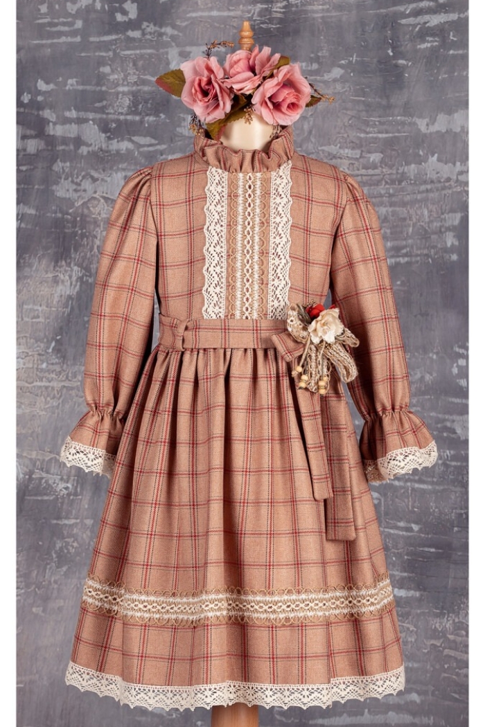 Wholesale Girls Dress with Belt 6-12Y - Producer: Tivido - Wholesale Kids & Baby Clothes From Turkey - TheBS Kids