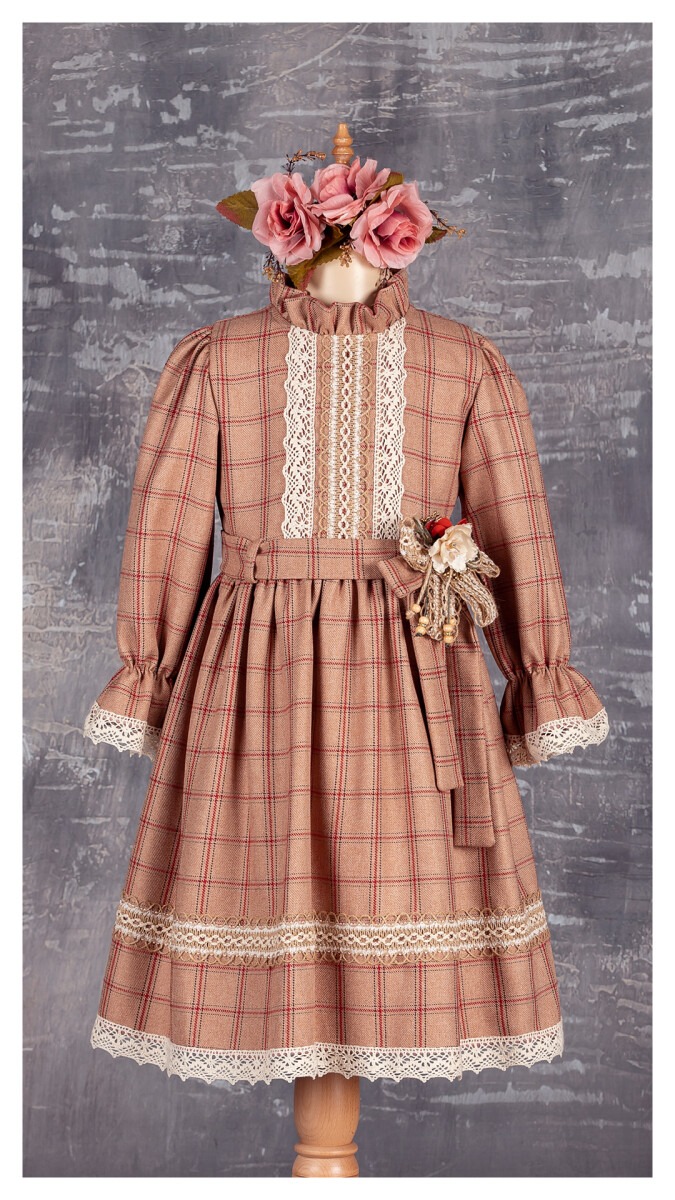 Wholesale Girls Dress with Belt 6-12Y - Producer: Tivido - Wholesale Kids & Baby Clothes From Turkey - TheBS Kids