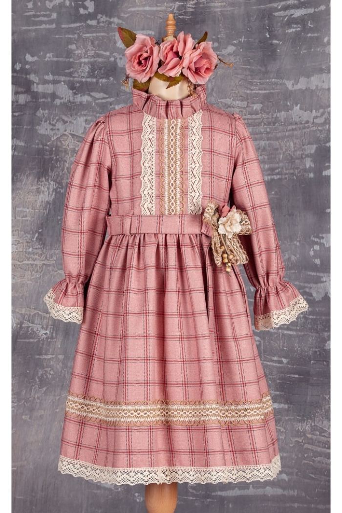 Wholesale Girls Dress with Belt 6-12Y - Producer: Tivido - Wholesale Kids & Baby Clothes From Turkey - TheBS Kids