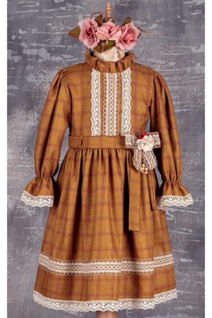 Wholesale Girls Dress with Belt 6-12Y - Producer: Tivido - Wholesale Kids & Baby Clothes From Turkey - TheBS Kids