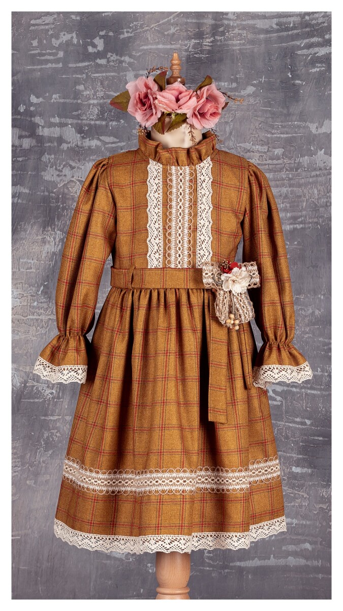 Wholesale Girls Dress with Belt 6-12Y - Producer: Tivido - Wholesale Kids & Baby Clothes From Turkey - TheBS Kids