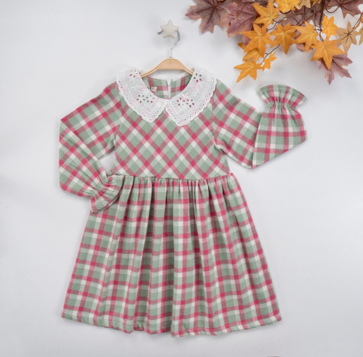 Wholesale Girls Dress with Brode Collar 7-10Y Busra Bebe - Producer: Büşra Bebe - Wholesale Kids & Baby Clothes From Turkey - TheBS Kids