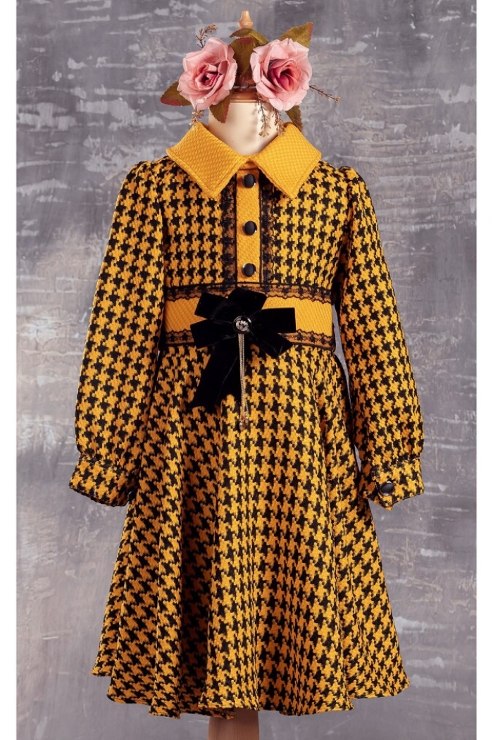 Wholesale Girls Dress with Button 6-12Y - Producer: Tivido - Wholesale Kids & Baby Clothes From Turkey - TheBS Kids