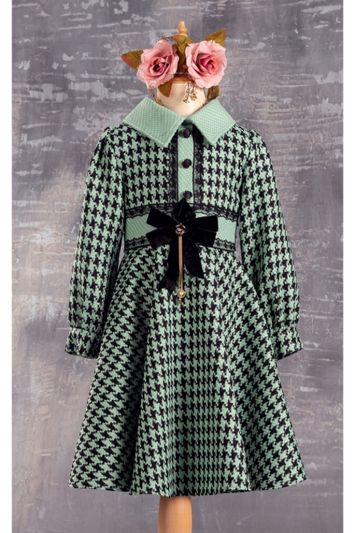 Wholesale Girls Dress with Button 6-12Y - Producer: Tivido - Wholesale Kids & Baby Clothes From Turkey - TheBS Kids