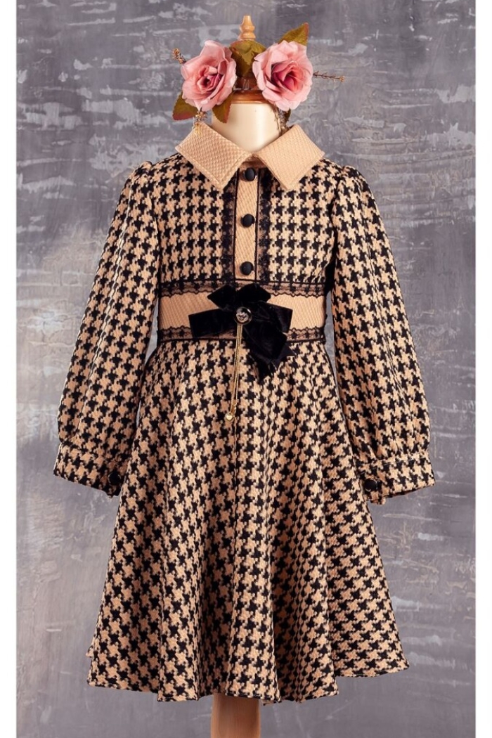 Wholesale Girls Dress with Button 6-12Y - Producer: Tivido - Wholesale Kids & Baby Clothes From Turkey - TheBS Kids